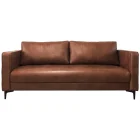 Binny 3 Seaters Sofa (Leather Look Fabric) with a luxurious feel for modern homes.