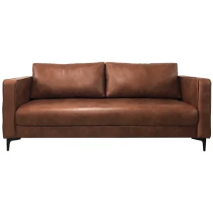 Binny 3 Seaters Sofa (Leather Look Fabric) with a luxurious feel for modern homes.