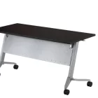 Training table with castor wheels for easy movement, perfect for office meetings and training sessions.