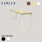 Modern bar table with Metal O Legs, designed for workspaces, cafes, and lounge areas.