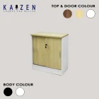 Space-saving C-03 Sliding Door Low Cabinet with smooth sliding doors for an organized office.