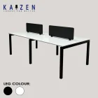 CS4-03 modular office workstation with Metal N Legs and a frameless fabric partition for an open workspace.