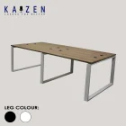 CS4-04 4-seater office desk with Metal O Legs, designed for efficient team collaboration.