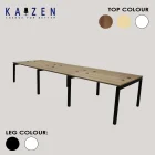 CS6-01 6-seater office workstation with Metal N Legs, perfect for dynamic team environments.