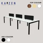 CS6-03 modern office workstation with Metal N Legs and a frameless fabric partition for an open workspace.