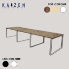 CS6-04 6-seater workstation desk with Metal O Legs, designed for collaborative office spaces.