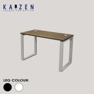 ET-04 executive desk with Metal O Legs, offering a modern and sturdy office workstation setup.