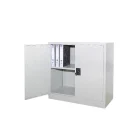 S112 Half Height Cupboard, steel cabinet with adjustable shelf and lockable swinging doors.