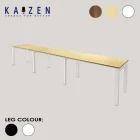 CS3-01 Cluster of 3 Side by Side office workstation with Metal N Legs, designed for efficient team workspaces.